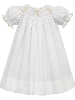 Edgehill Collection Heiloom Smocked Cross Dress